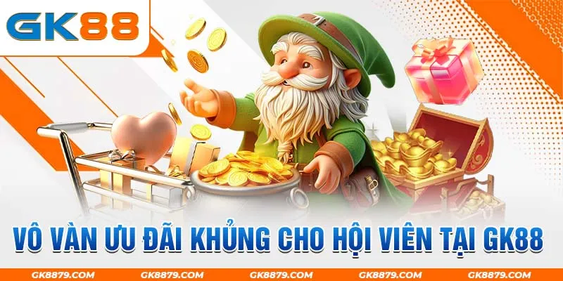 Vô vàn ưu đãi khủng cho hội viên tại GK88